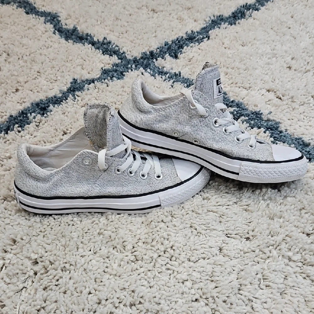 Casual Gray and White Women's Sneakers - Picture 1 of 14